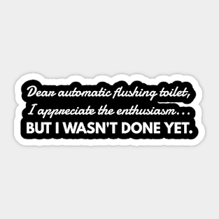 Toilet Enthusiasm Sticker